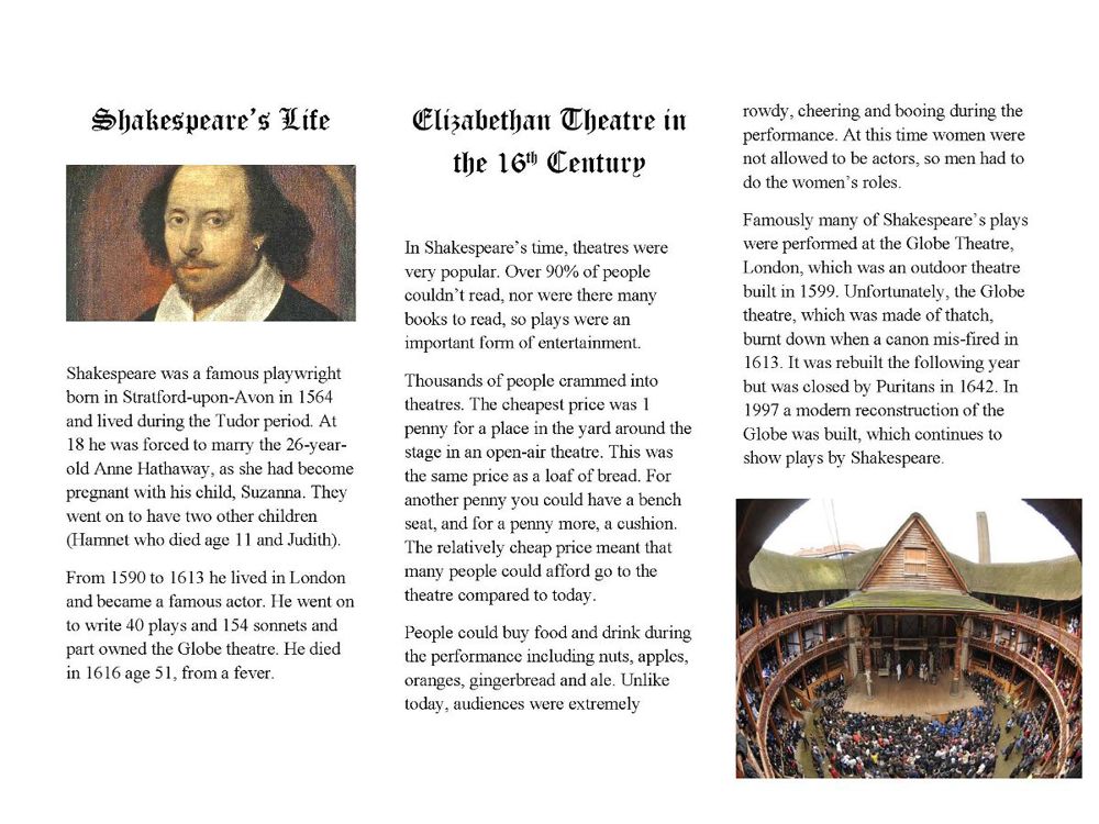 Year 7 Pupils Pass On Shakespeare Knowledge - Image