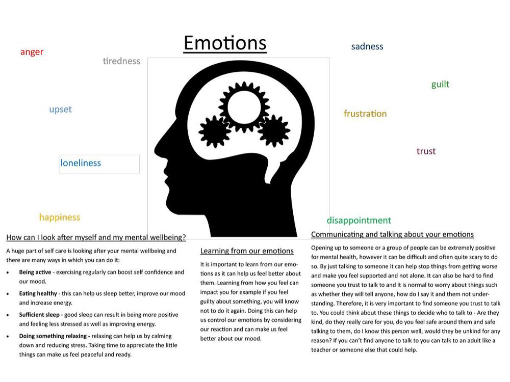 Year 7 and Year 8 PSHE: Emotions, Mental Health and Self-Care - Image