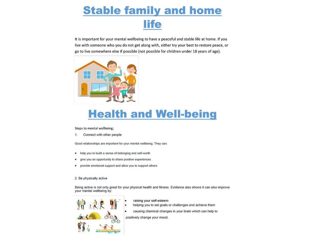 Year 7 and Year 8 PSHE: Emotions, Mental Health and Self-Care - Image