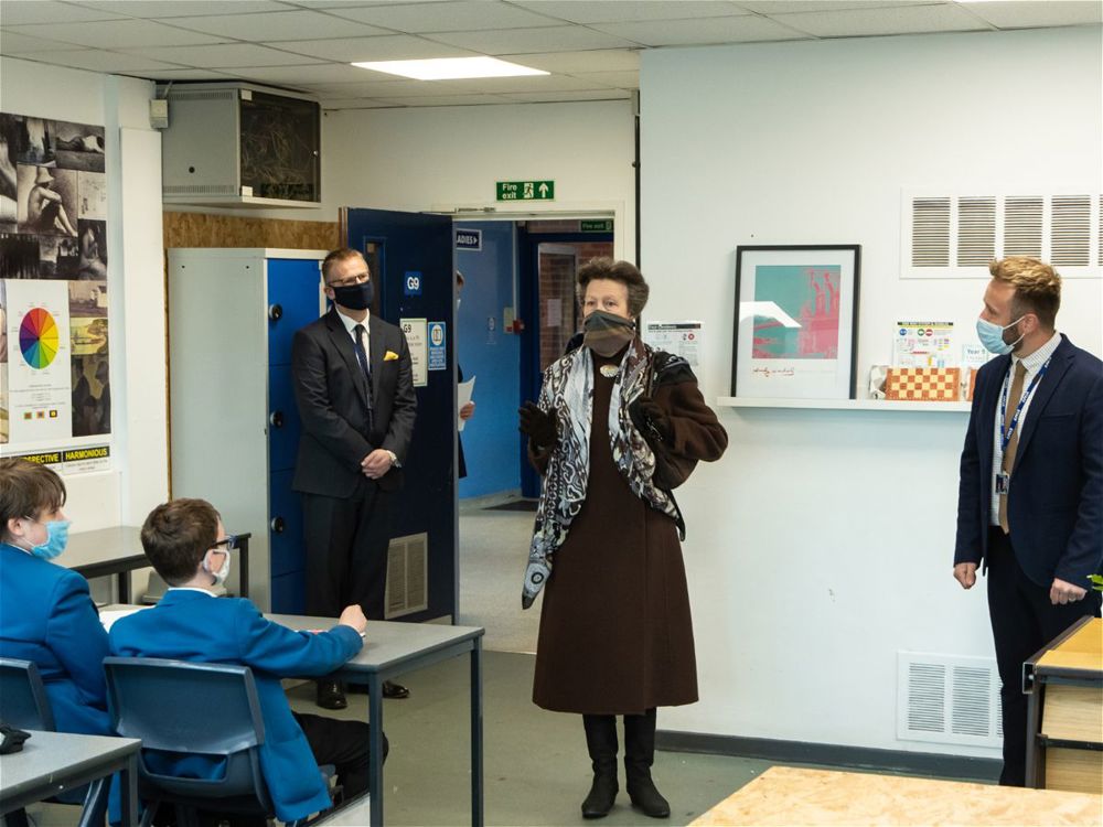 HRH The Princess Royal Visits Sir Thomas Rich's - Image